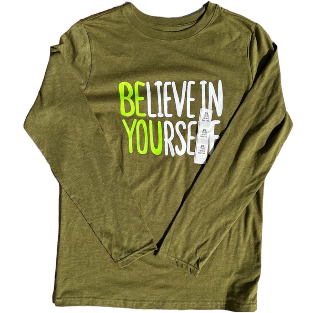 ‘Be You’ Believe in Yourself Long Sleeve Graphic Tee SZ XL! NEW!